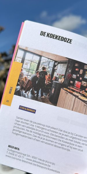 Toerisme Leiestreek De Koekedoze Koffiebar Pannenkoeken Wafels Brunch Ontbijt Terras Gebak IJs